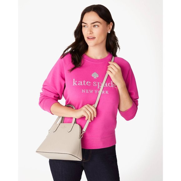 New Kate Spade Schuyler Medium Dome Satchel Saffiano Warm Beige - Picture 4 of 5